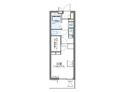 レオパレスグリーンバレー内谷(1K/3階)の間取り写真