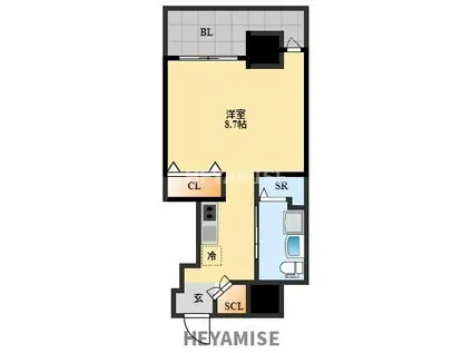 PLUM.YUプラムユウ(ワンルーム/2階)の間取り写真