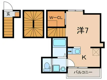 ヴィラ フローレンス(1K/3階)の間取り写真