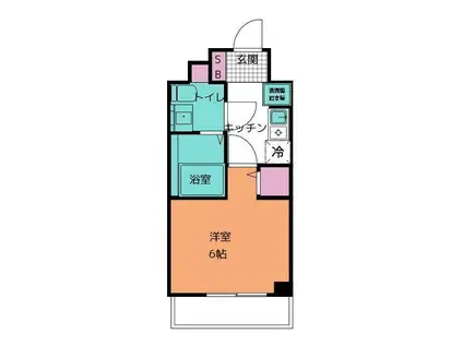 アーバンパーク妙典(1K/1階)の間取り写真