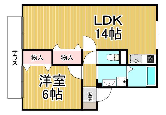 エトワール(1LDK/1階)の間取り写真