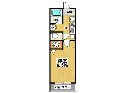 GRANHILLS OOBUKURO(1K/1階)の間取り写真