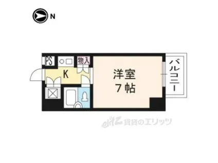 シリウス星の子(ワンルーム/4階)の間取り写真