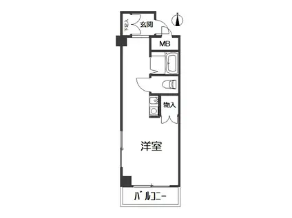 ホーユウコンフォルト岸根(ワンルーム/4階)の間取り写真