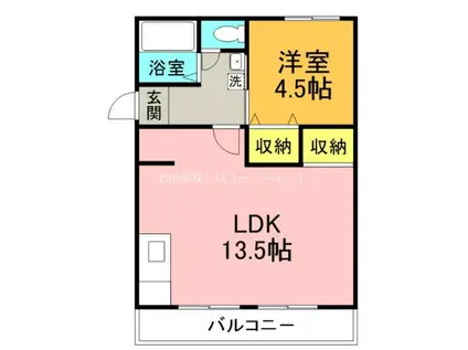 プレイスいしき(1LDK/3階)の間取り写真