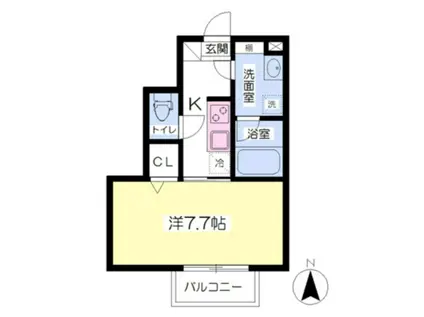 ALFLAT・吉祥寺(1K/1階)の間取り写真