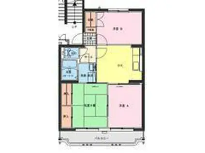 ジェネシス大島(3DK/3階)の間取り写真