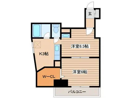 平和マンション北仙台(1LDK/4階)の間取り写真