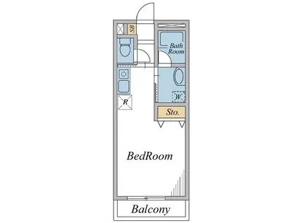 カルム横濱山手(ワンルーム/1階)の間取り写真