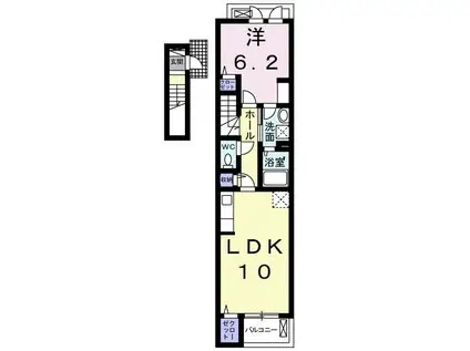 プルチーノ(1LDK/2階)の間取り写真