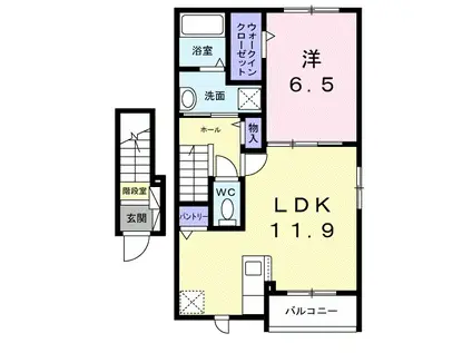 ＪＲ東海道本線 戸塚駅 バス乗車時間：12分 最寄りバス停で下車 徒歩10分 2階建 新築(1LDK/2階)の間取り写真