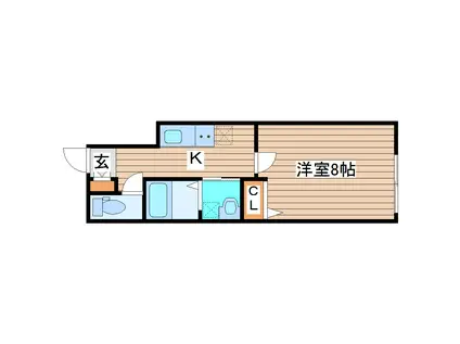 シャーメゾン真栄北目町(1K/1階)の間取り写真