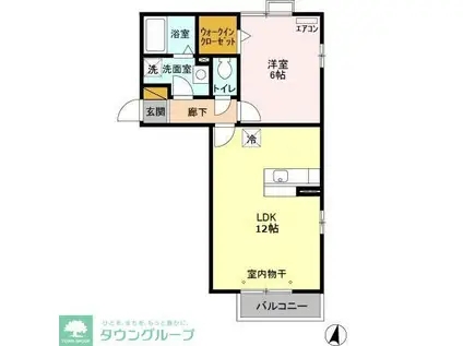 ダンディグランパ(1LDK/2階)の間取り写真