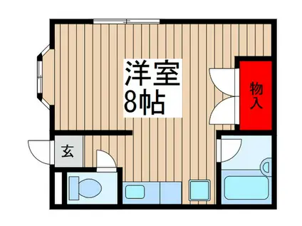 ローズパル(ワンルーム/1階)の間取り写真