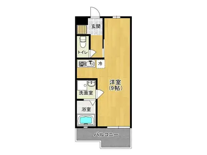 グランドメゾン アノー(ワンルーム/1階)の間取り写真