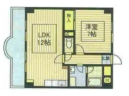 ライフ北梅田(1LDK/4階)の間取り写真