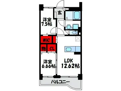 グレージュ・ラ・カノン(3LDK/3階)の間取り写真