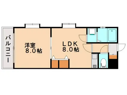 シンフォニー大野城(1LDK/5階)の間取り写真