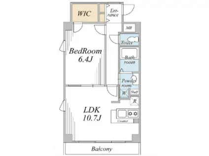 サニードエル(1LDK/3階)の間取り写真