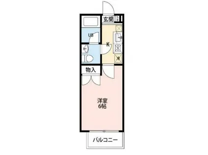 シエル西船(1K/3階)の間取り写真