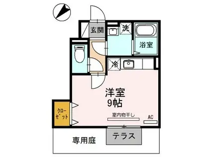 サニーコート別所(ワンルーム/1階)の間取り写真