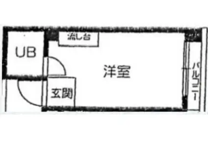グランドハイツ東小橋(ワンルーム/3階)の間取り写真