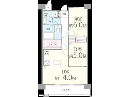 ネクスト吉塚(2SLDK/3階)の間取り写真