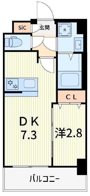 ドゥーエ青砥(1LDK/1階)の間取り写真
