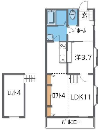 グレイス伍番館(1LDK/1階)の間取り写真