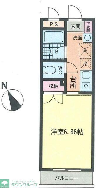 エアフォルク久里浜(1K/3階)の間取り写真