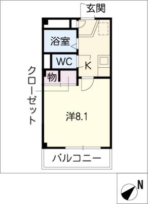 マーサ21(1K/2階)の間取り写真