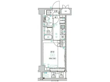 シオンヨコハマヤマテ(1K/7階)の間取り写真