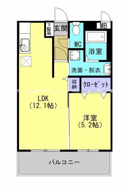 アルカディア(1LDK/2階)の間取り写真