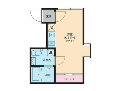 EN CASA久が原(ワンルーム/1階)の間取り写真