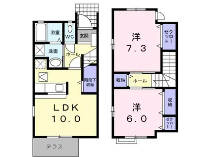 フランフラン(2LDK/1階)の間取り写真