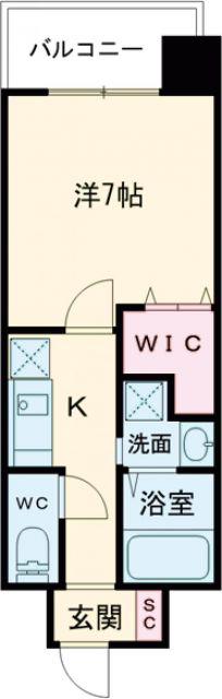 RISO CORE(1K/12階)の間取り写真