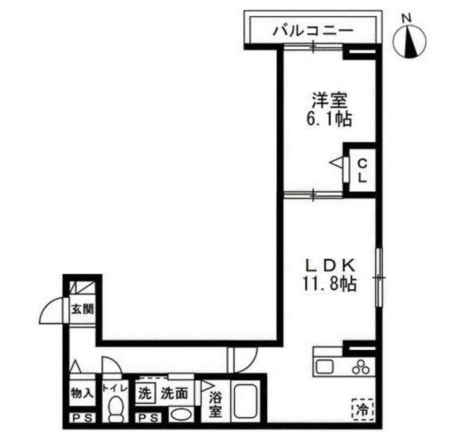 セレスティア豊玉南(1LDK/1階)の間取り写真