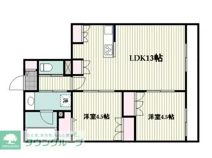 YS F RESIDENCE II(2LDK/2階)の間取り写真