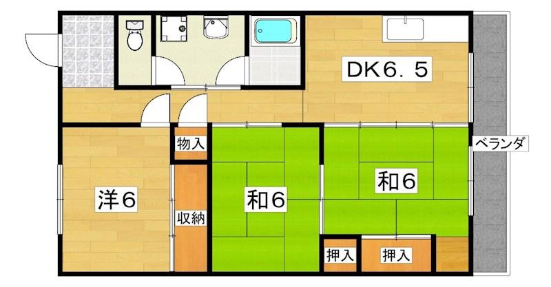 田中マンション(3DK/1階)の間取り写真
