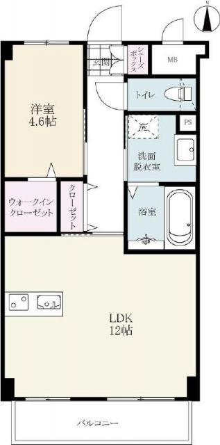 アコール鍋島(1LDK/3階)の間取り写真