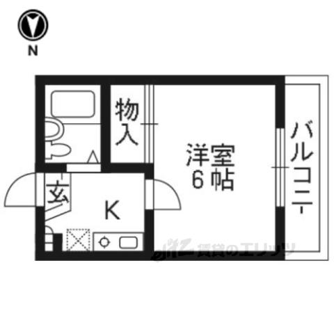 レオパレスナカイ(1K/1階)の間取り写真