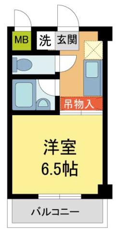 グランツ夙川(1K/5階)の間取り写真