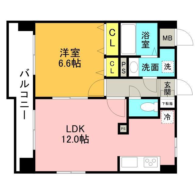 プロニティ浅草(1LDK/8階)の間取り写真