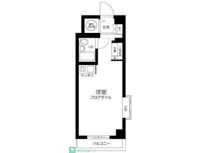 ロイヤルレゾン(ワンルーム/2階)の間取り写真