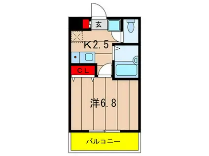 アスタリスク日吉(1K/1階)の間取り写真