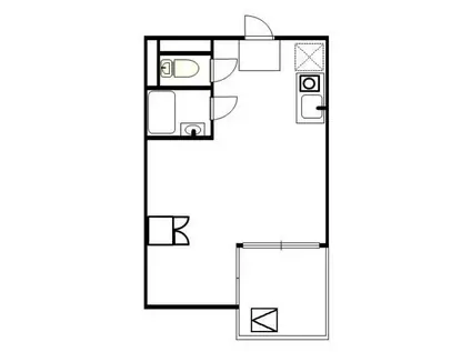 キングスガーデン(ワンルーム/4階)の間取り写真