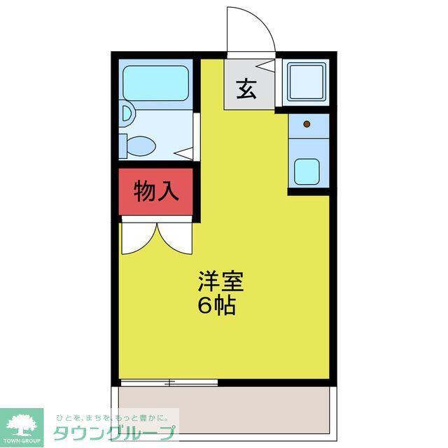 エルヴィーナ若葉台(ワンルーム/1階)の間取り写真