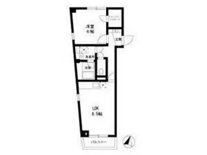 コンフォートケー(1LDK/3階)の間取り写真