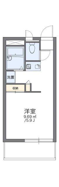 レオパレスエスパシオ21B(ワンルーム/3階)の間取り写真