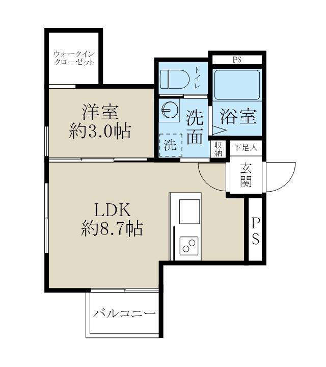 アーバンブランチ南笹口(1LDK/2階)の間取り写真